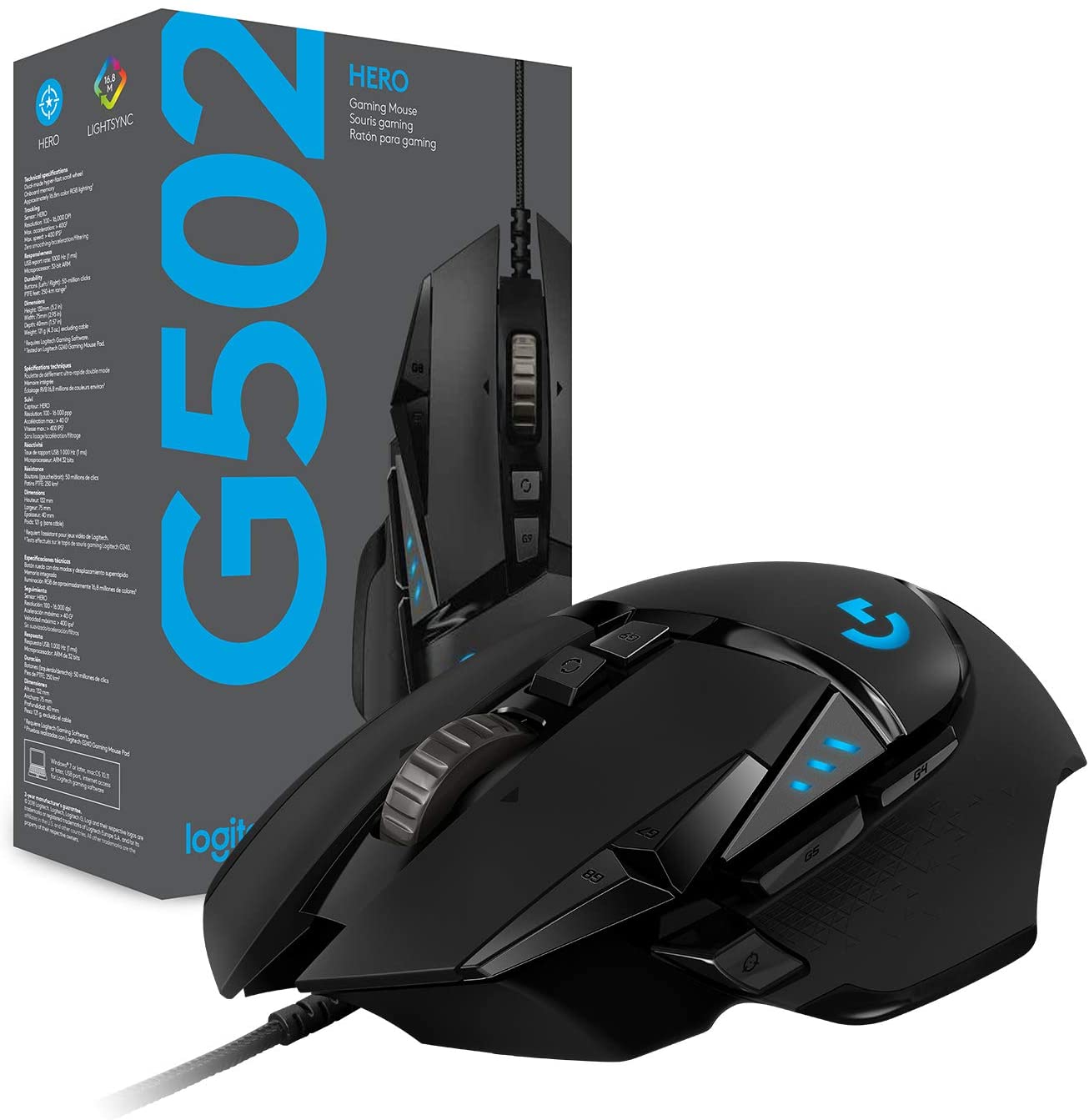 Logitech G G903 HERO Wireless Gaming Mouse 910-005670 B&H Photo