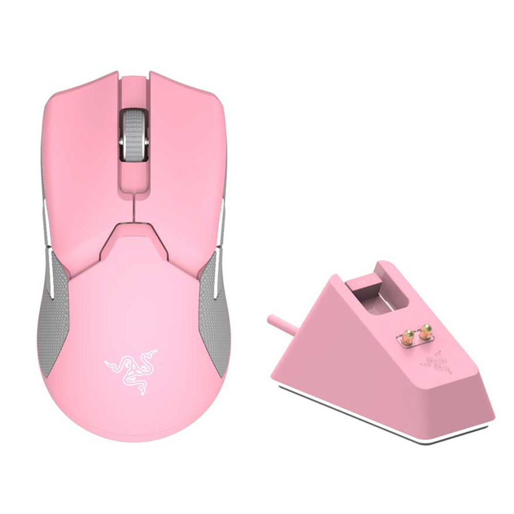 Razer Viper Ultimate Lightest Wireless Gaming Mouse & RGB Charging Dock -  Quartz Pink / RZ01-03050300-R3M1